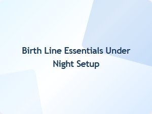 Birth Line Essentials Under Night Setup